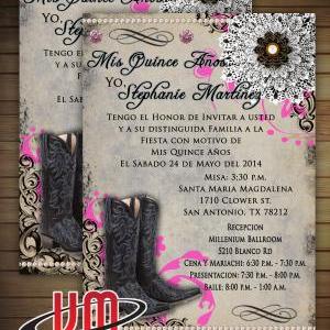 Western Chic Invitations For Sweet16 Or..